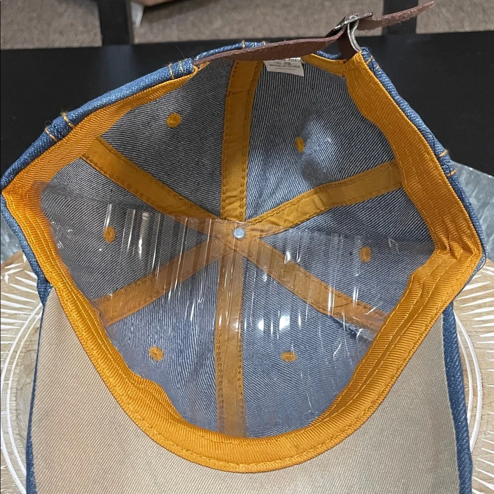 Distressed Denim Cap with Rhinestone 'BOSS' Design - Picture 7 of 10